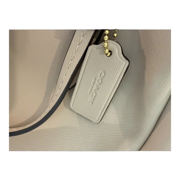 Coach Mini Bennett Crossgrain Leather Satchel Beige Sand - Picture 4 of 15